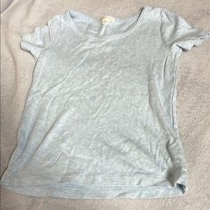 J. Crew Crewcuts Light Blue Eyelet Short Sleeve T-Shirt Size 6-7